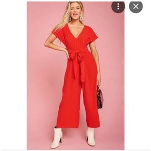 Show me your mumu red jumpsuit